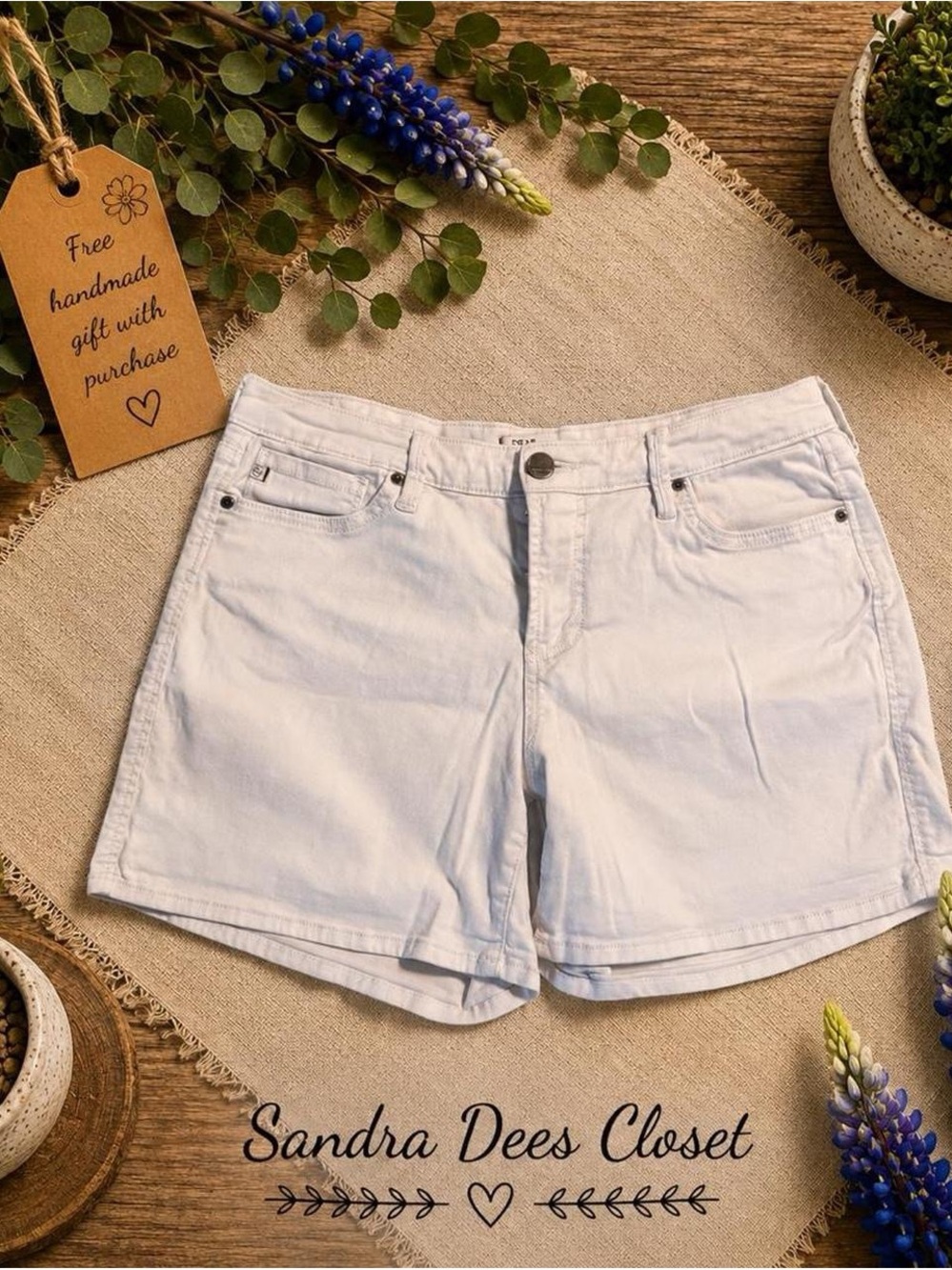 Dear John Light White Jean Shorts
